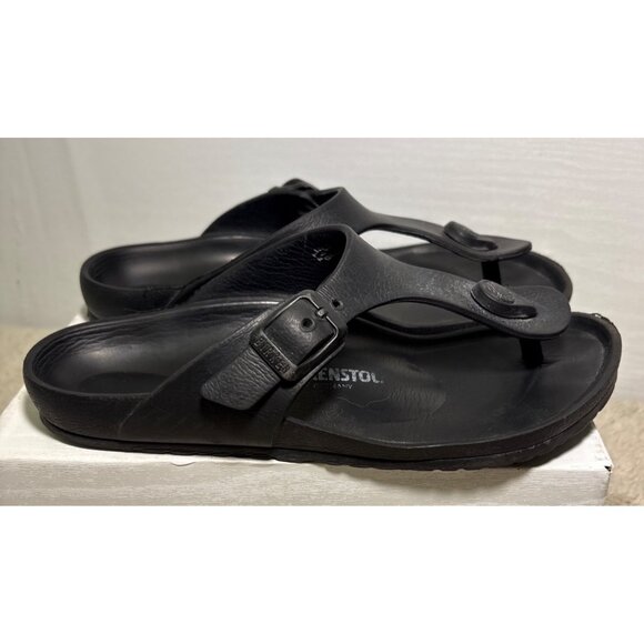 Birkenstock Kids Sandals Gizeh Black EVA Adjustable Strap Size 33 1.5-2 US - Picture 6 of 14